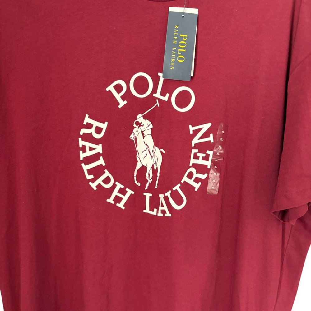 Polo Ralph Lauren Men’s S/S Burgundy T Shirt Big Pony Sz XL/Tall NWT - Picture 5 of 6